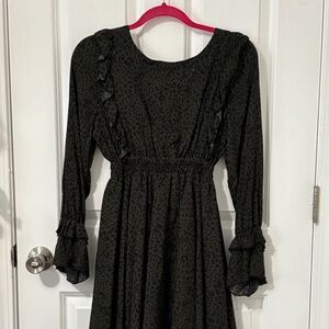 Boutique animal print frill dress size XS